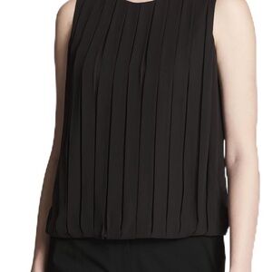 Calvin Klein Black Pleated Blouse